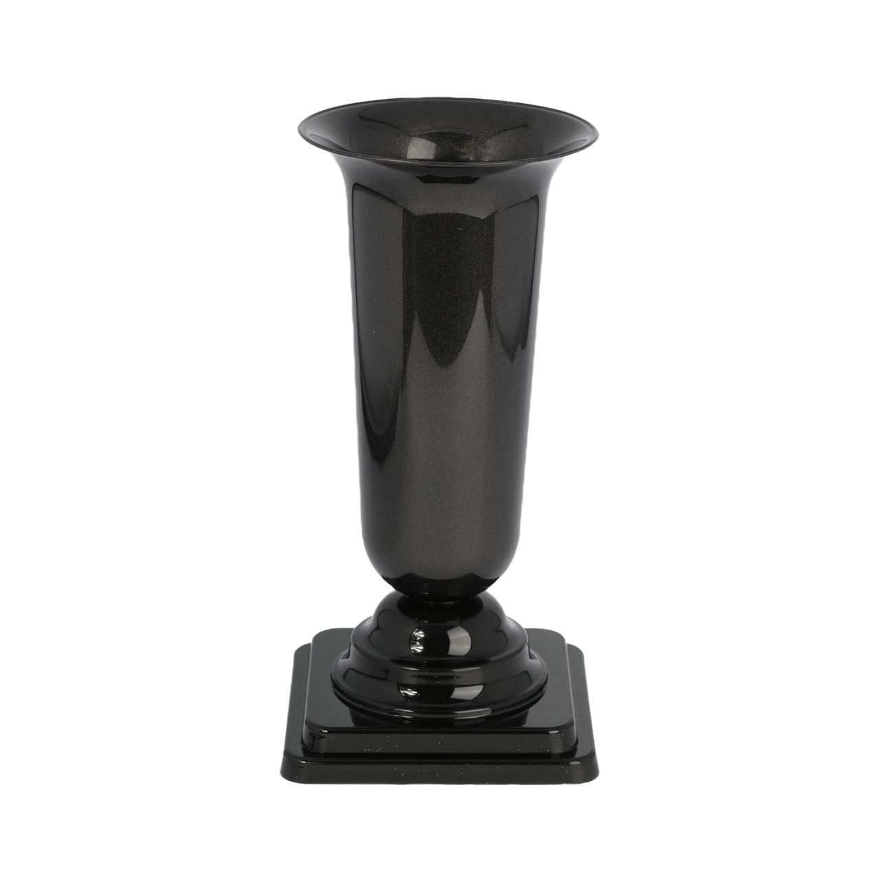 Вазон Дама с подставкой 15,5 см Графитовый (46552) - фото 1 Вазон Дама с подставкой 15,5 см Графитовый (46552) - фото 1