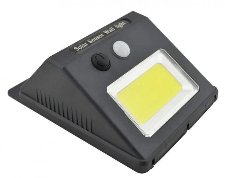 Вуличний світильник Solar Sensor Wall Light SH-1605 COB LED з датчиком руху Чорний (KA 1008)