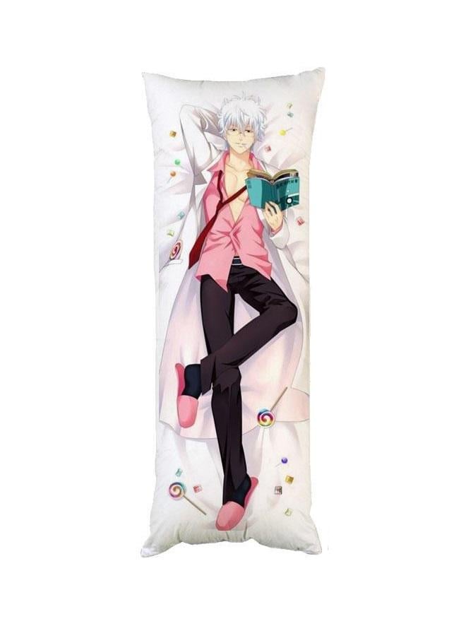 Подушка дакимакура Гинтоки Саката Gintoki Sakata Гинтама Gintama декоративная ростовая для обнимания двухсторонняя 30x60 см (1833996812)