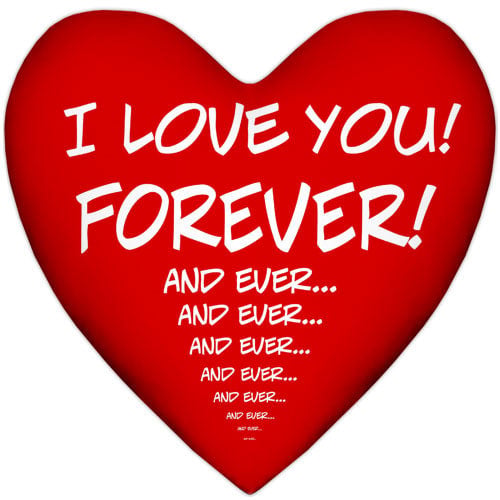 Подушка сердце I love you Forever 37x37 см (4PS_15L075)