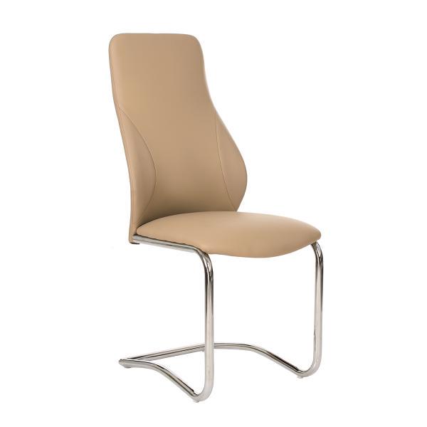 Стул обеденный Ветро Мебель S-103 585х445х1050 металл/искусственная кожа Бежевый/Серебристый
