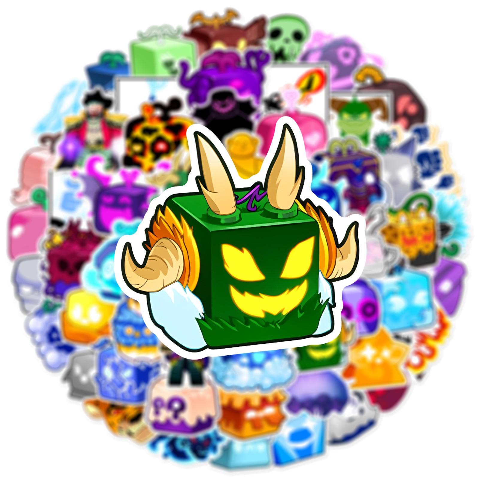 Стікери вінілові Блокс Фрутс 60 шт. (10976)