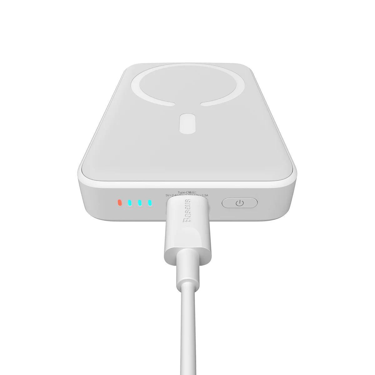 Повербанк MagSafe Baseus Power Bank 10000 mAh 20 W White (PPCX030002) - фото 3