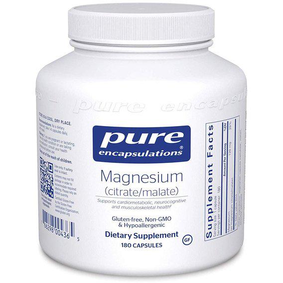 Микроэлемент Магний Pure Encapsulations Magnesium citratemalate 120 мг 180 Caps (PE-00436)