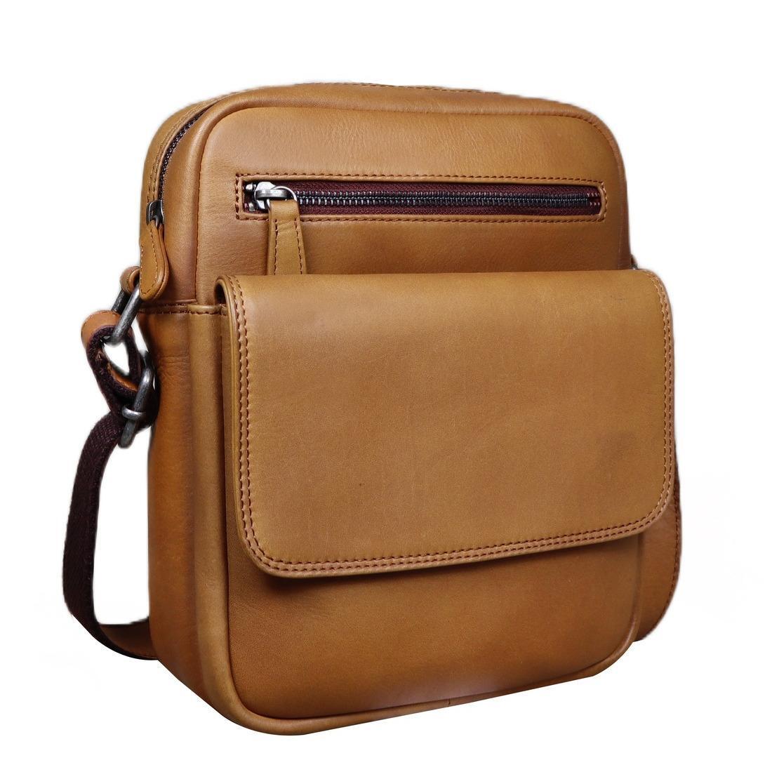 Мужская сумка через плечо Royal Bag R-3375C Коричневый (7014)