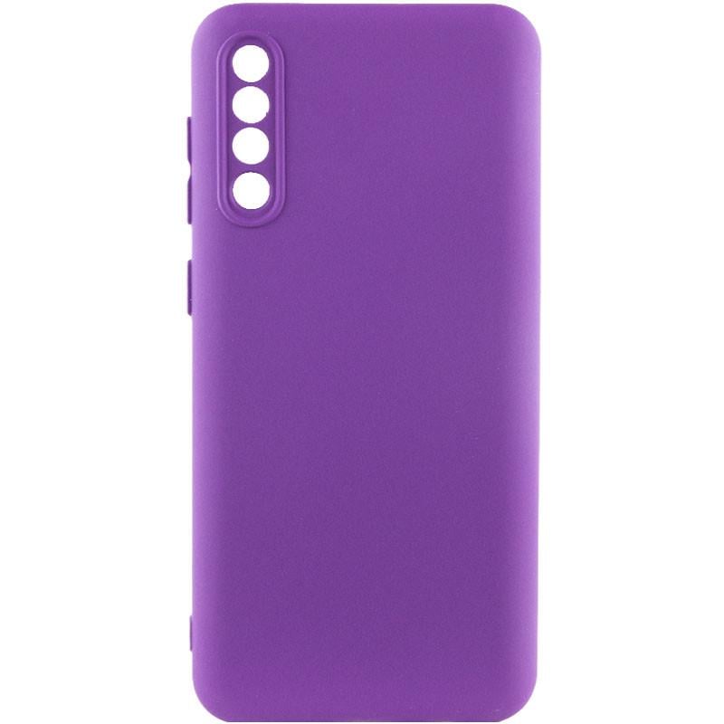 Противоударный чехол TPU GETMAN Liquid Silk Full Camera для Samsung Galaxy A50 (A505F) / A50s / A30s Фиолетовый / Purple