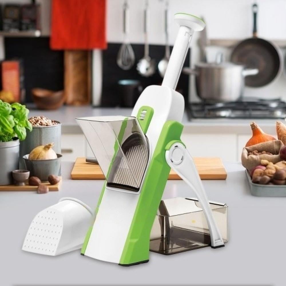 Овощерезка-мультислайсер Safe Spring Slicer Зеленый - фото 2 Овощерезка-мультислайсер Safe Spring Slicer Зеленый - фото 2