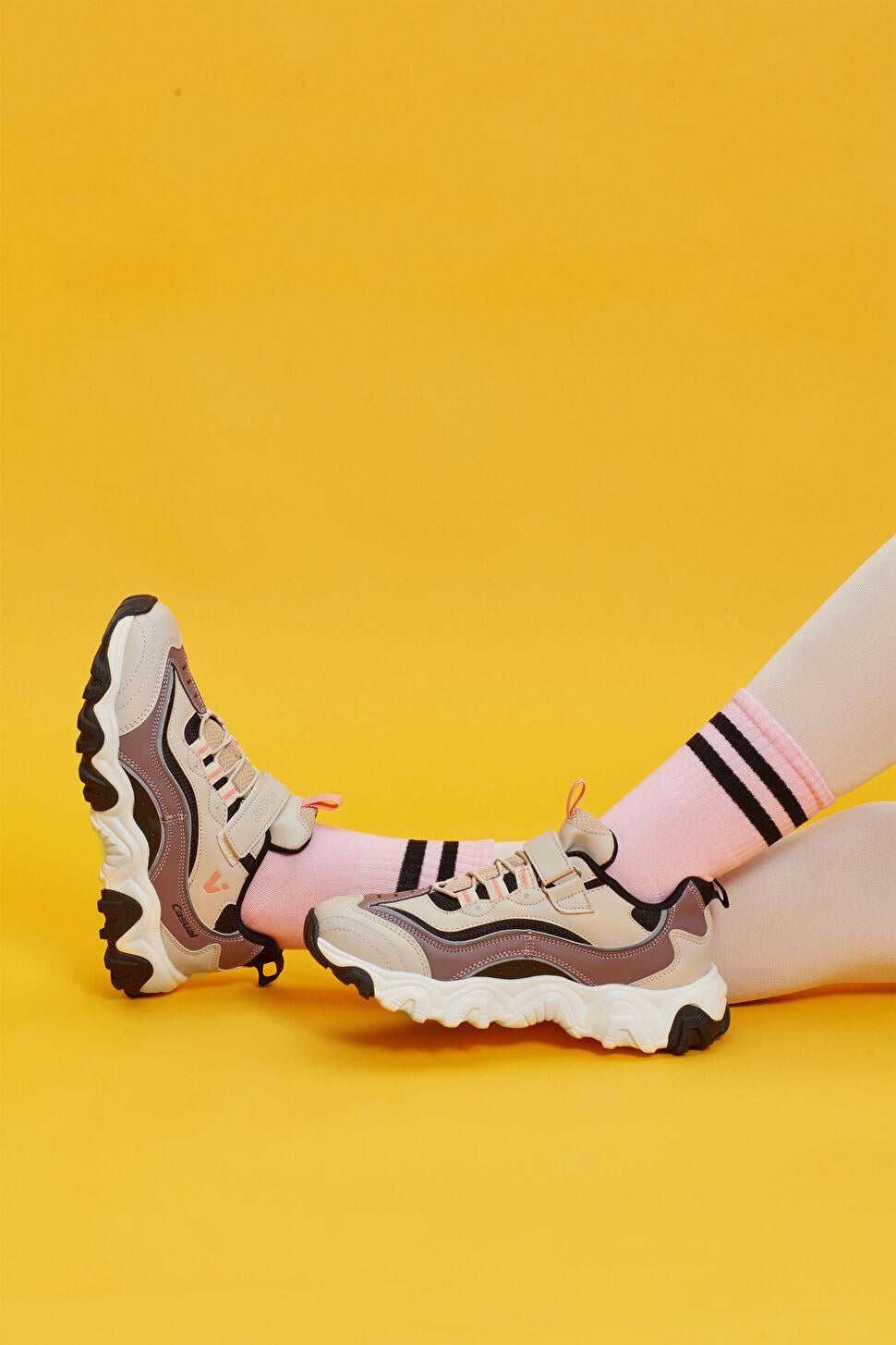 Кроссовки для девочки Vicco Pote р. 26 длина стопы 16,4 см Бежевый (3486410833266)