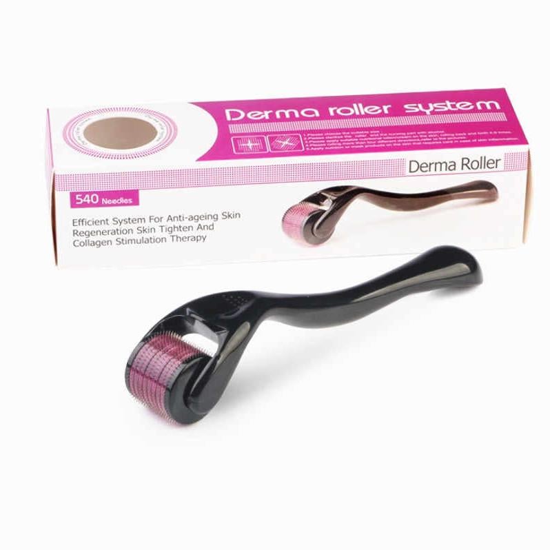 Мезороллер для шкіри DERMA ROLLER 540 голок 1,0 мм Black (kz145)