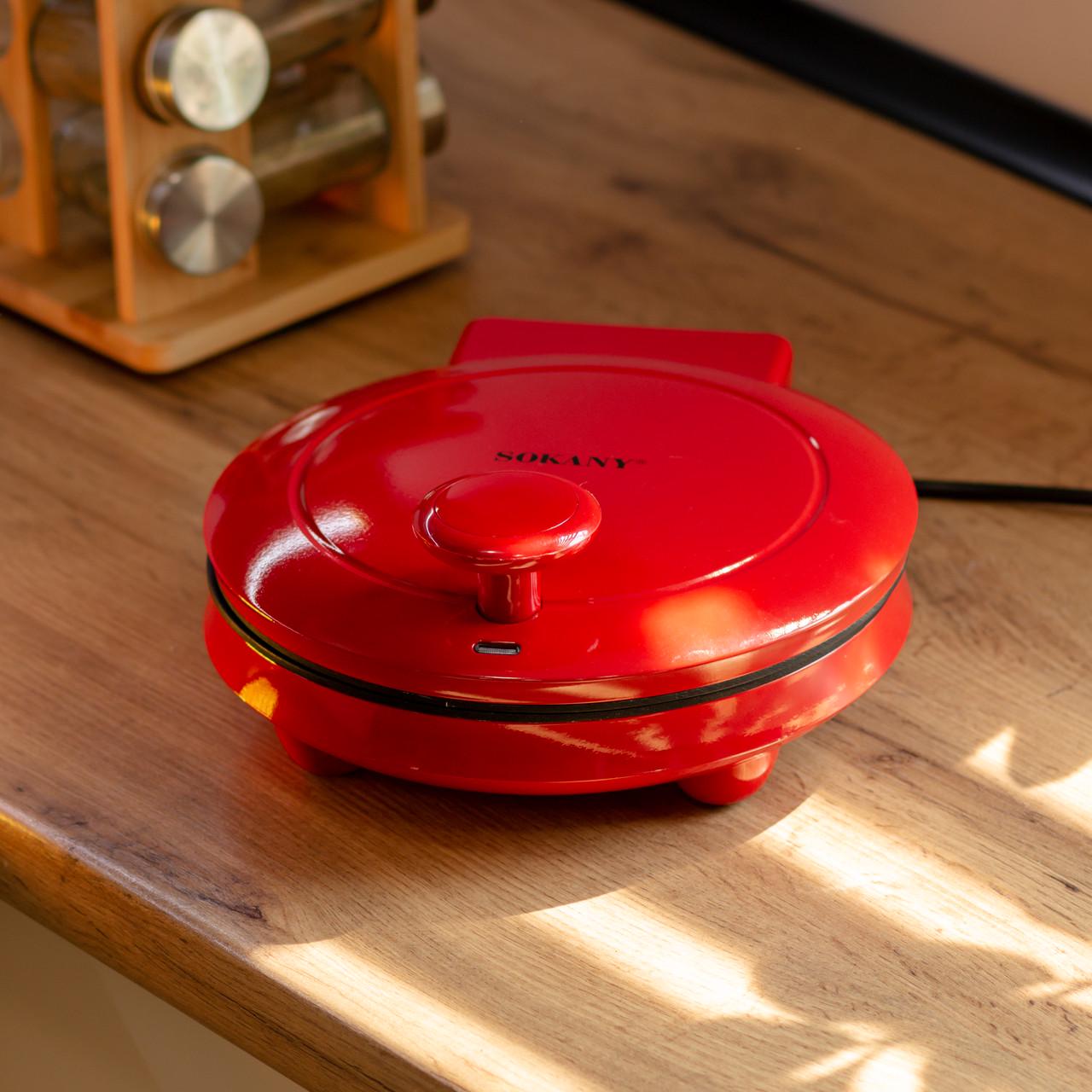 Пицца-мейкер электрическая Sokany SK-08013 с антипригарным покрытием и двойным нагревом 1000 Вт (7389) - фото 9