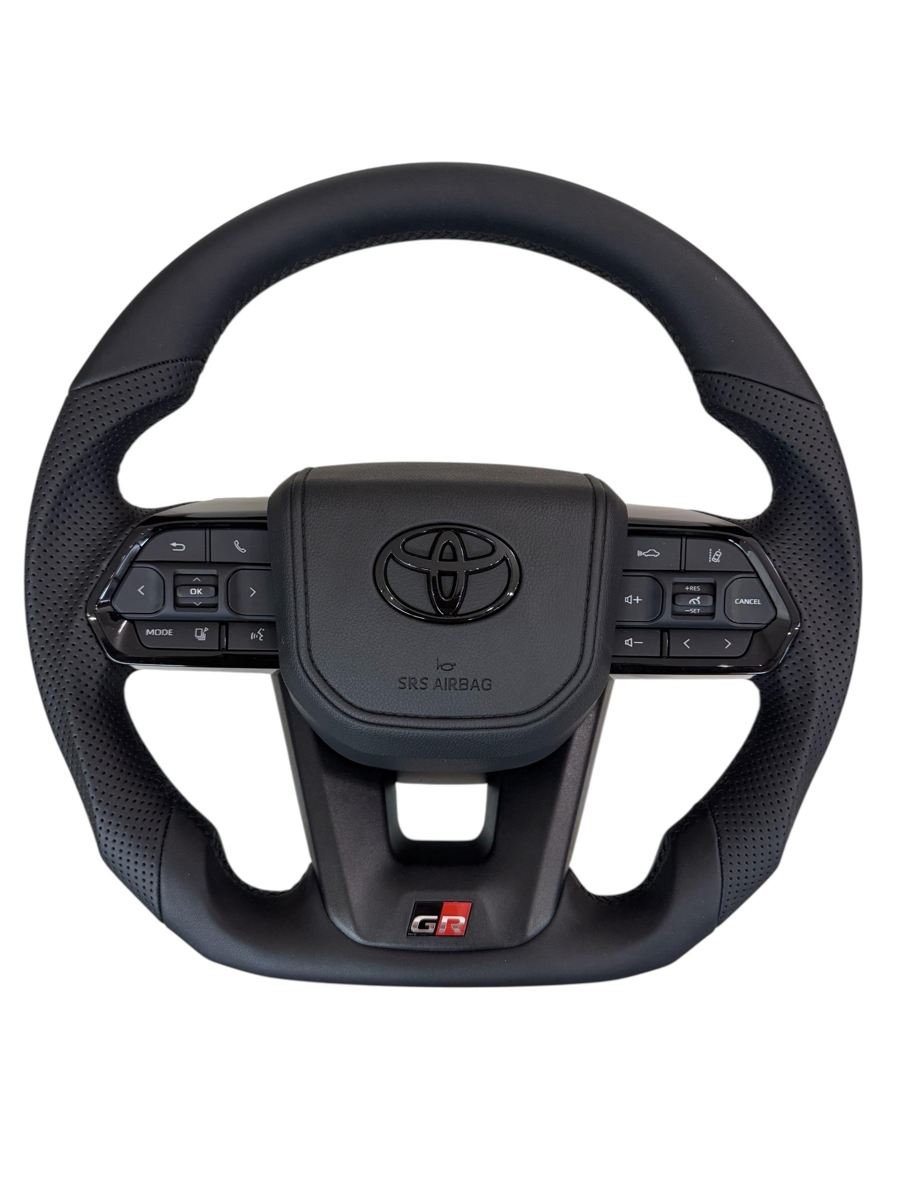 Кермо для Toyota Land Cruiser 100 Prado 120 GR шкіра зі скошеним низом Чорний глянець (27717707)