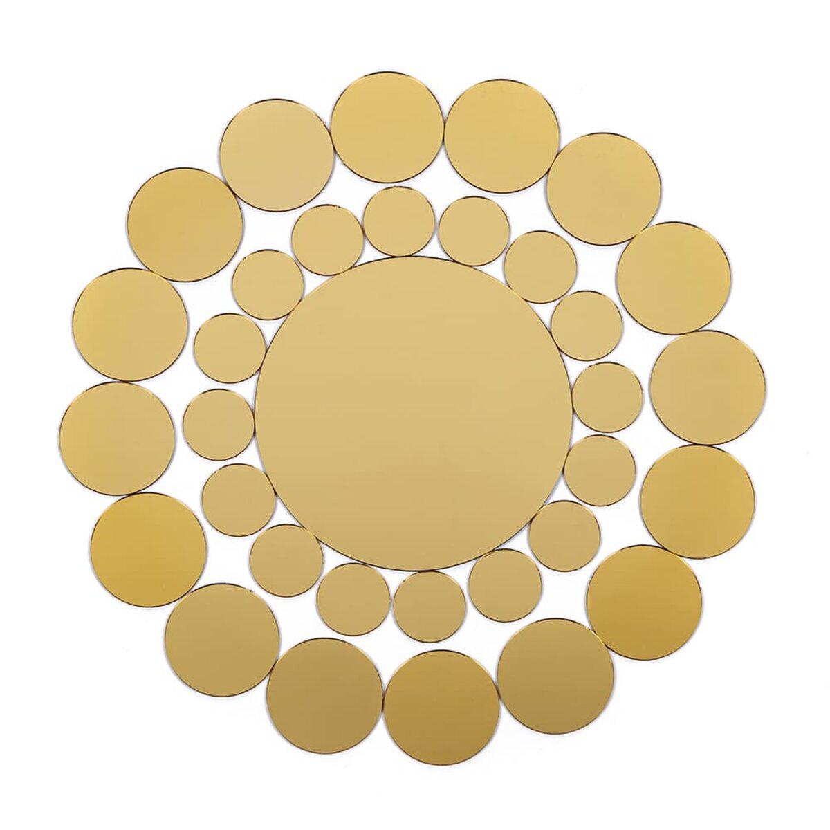 Зеркальный декор акриловый самоклеющийся 33 шт. D Золото (SW-00002499)