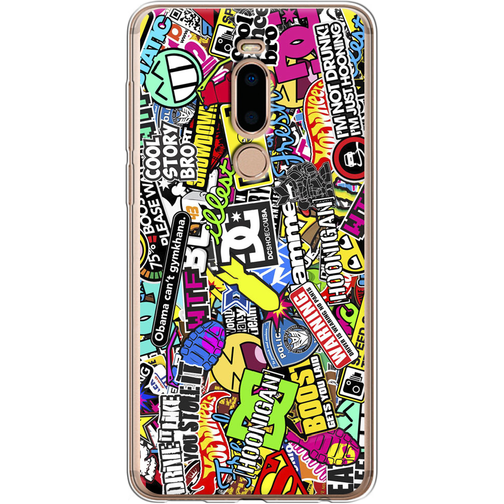 Чехол Boxface Meizu M8 Multicolored Inscriptions Прозрачный силикон (35852-up880-35852)