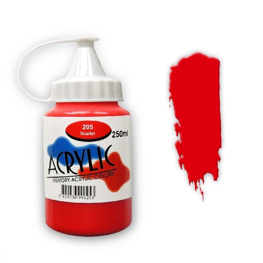 Краска акриловая Memory professional 250 мл Алый