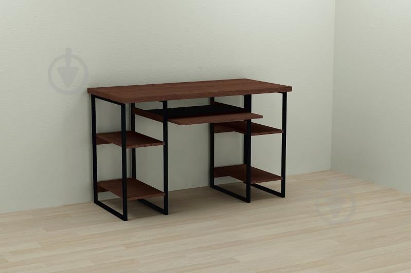 Компьютерный стол Ferrum-decor Тим 75x140x60 черный ДСП Венге 32мм