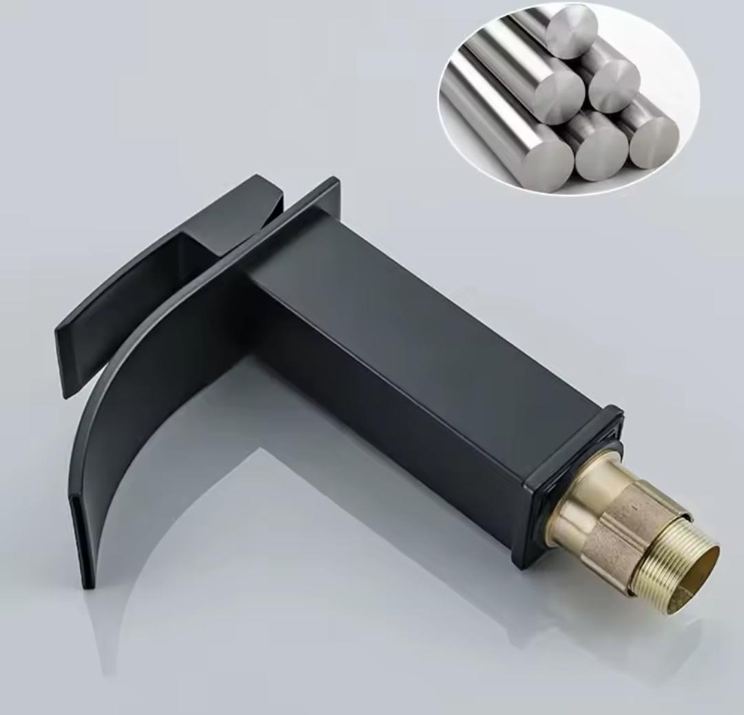 Смеситель для умывальника каскадный однорычажный Matte Black Edition Черный матовый - фото 4 Смеситель для умывальника каскадный однорычажный Matte Black Edition Черный матовый - фото 4