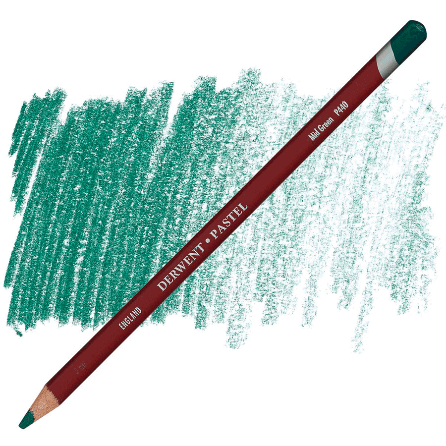 Олівець пастельний Derwent Pastel P440 2300273 6 шт. Зелений середній (5028252138901) - фото 1