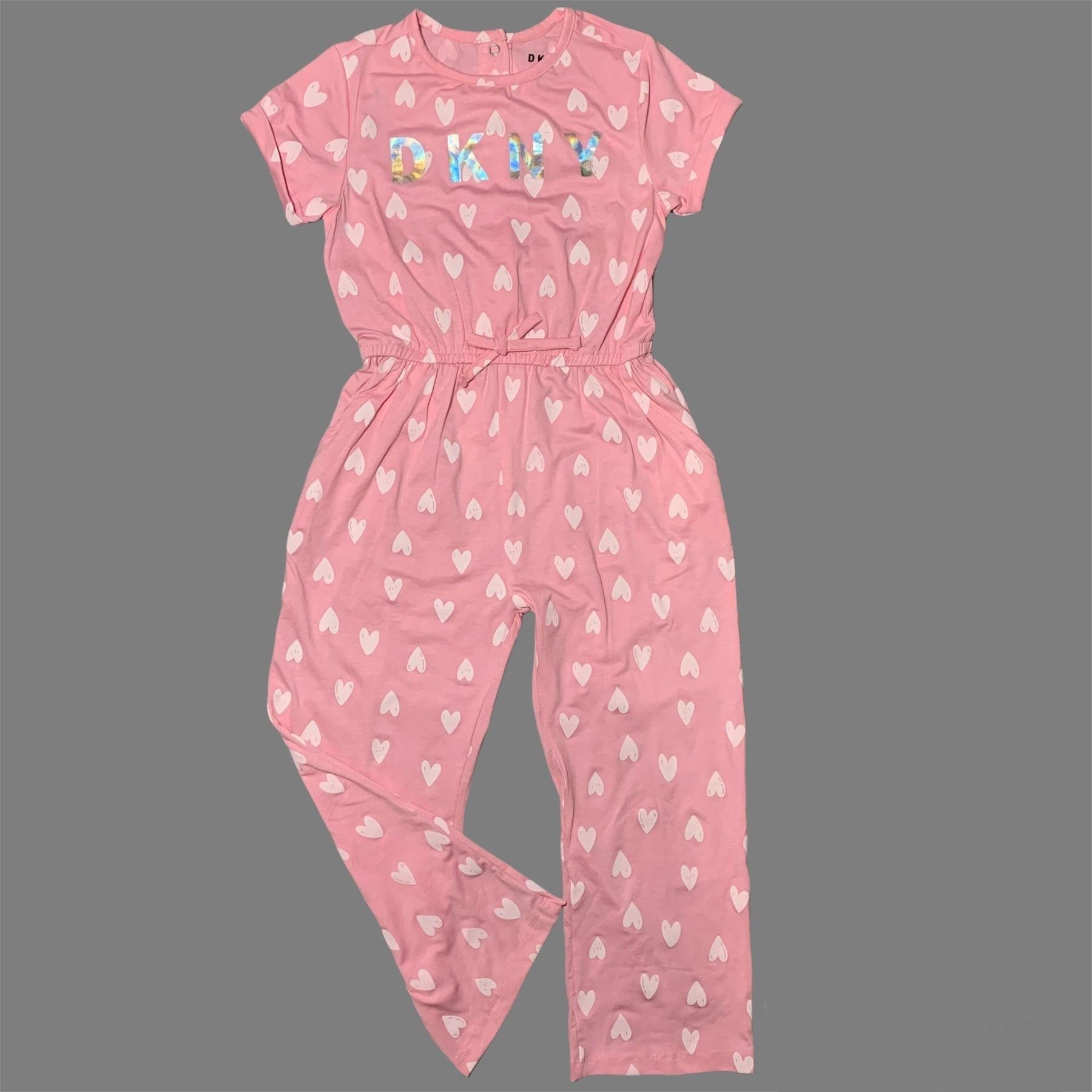 Комбінезон DKNY 6 років 116 см з принтом сердечка Рожевий - фото 2 Комбінезон DKNY 6 років 116 см з принтом сердечка Рожевий - фото 2