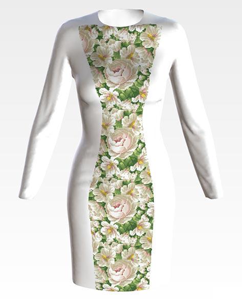 Заготовка для жіночого плаття Мальви і троянди білі для вишивки бісером і нитками домоткане полотно Білий (ПЛ190дБ) Заготовка для жіночого плаття Мальви і троянди білі для вишивки бісером і нитками домоткане полотно Білий (ПЛ190дБ)