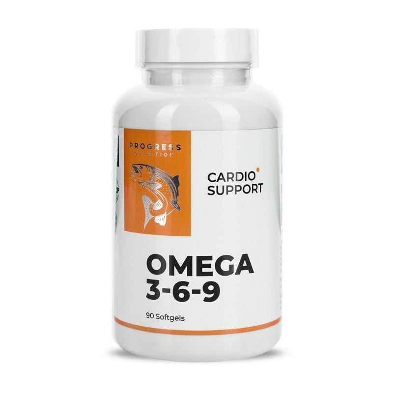 Омега 3-6-9 Progress Nutrition Omega 3-6-9 Cardio Support 90 м'яких капс.