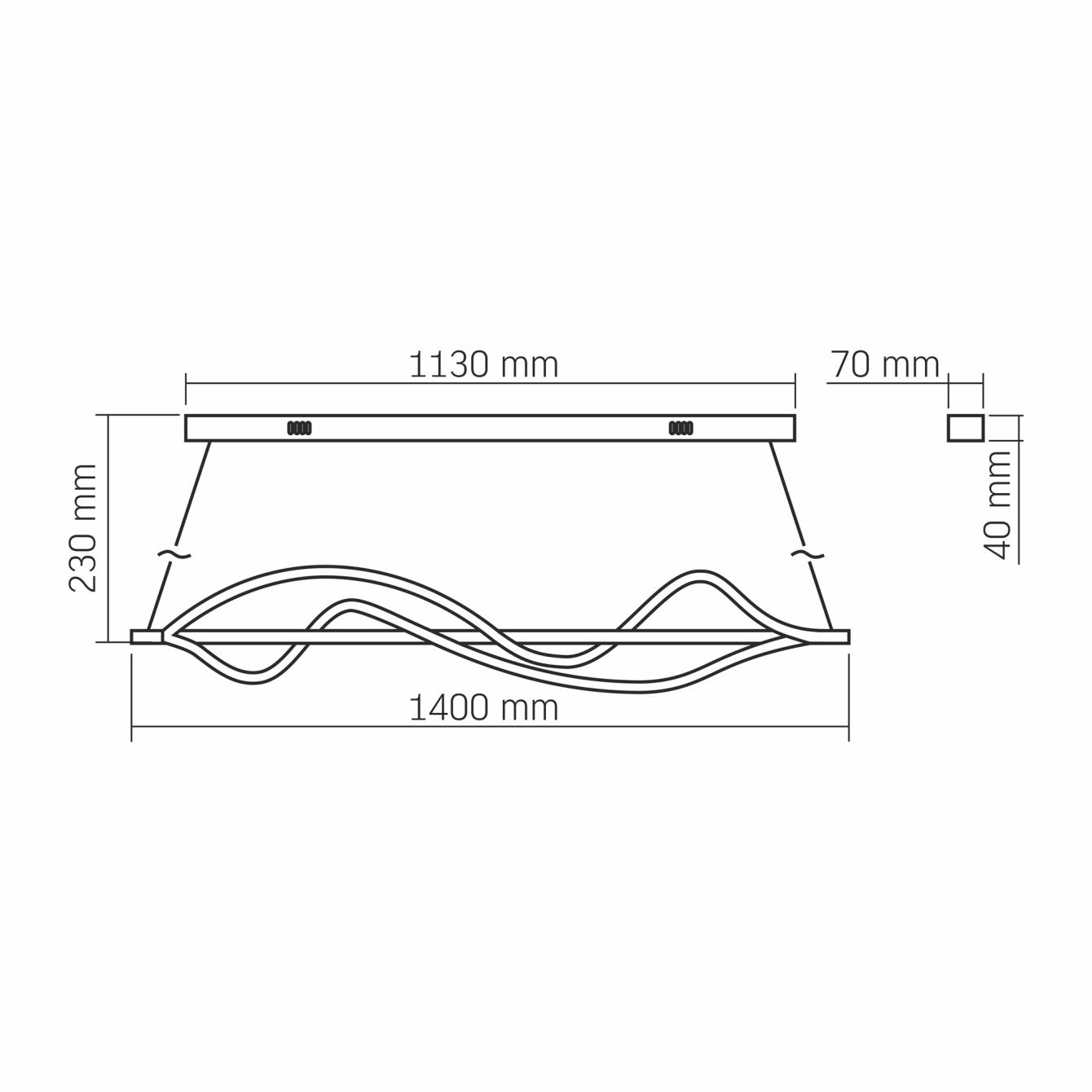 Люстра подвесная Videx DECORA LED 80W (VL-CLD-990-BK) - фото 3