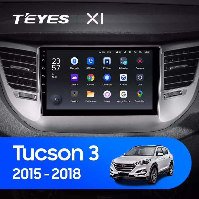 Автомагнітола штатна Teyes X1 для Hyundai Tucson 3 2015-2018 Android 2/32 Гб Wi-Fi/4G варіант А (1659618973) - фото 3