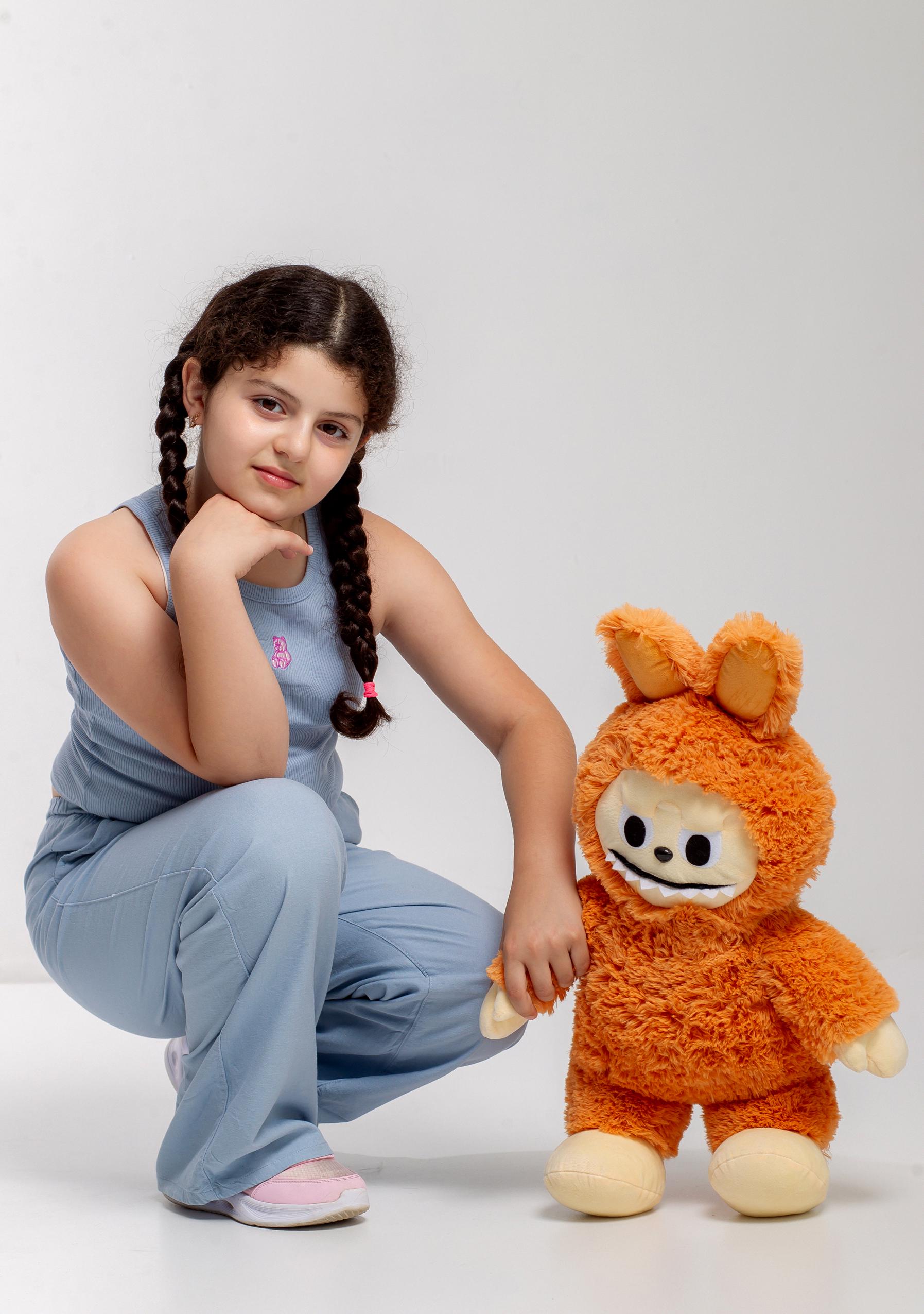 Игрушка мягкая Labubu Оранжевый - фото 2