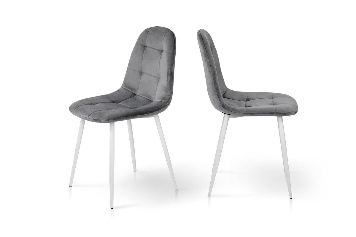 Стул кухонный Мікс Меблі Квест Белый/Велюр/Светло-серый - фото 2 Стул кухонный Мікс Меблі Квест Белый/Велюр/Светло-серый - фото 2