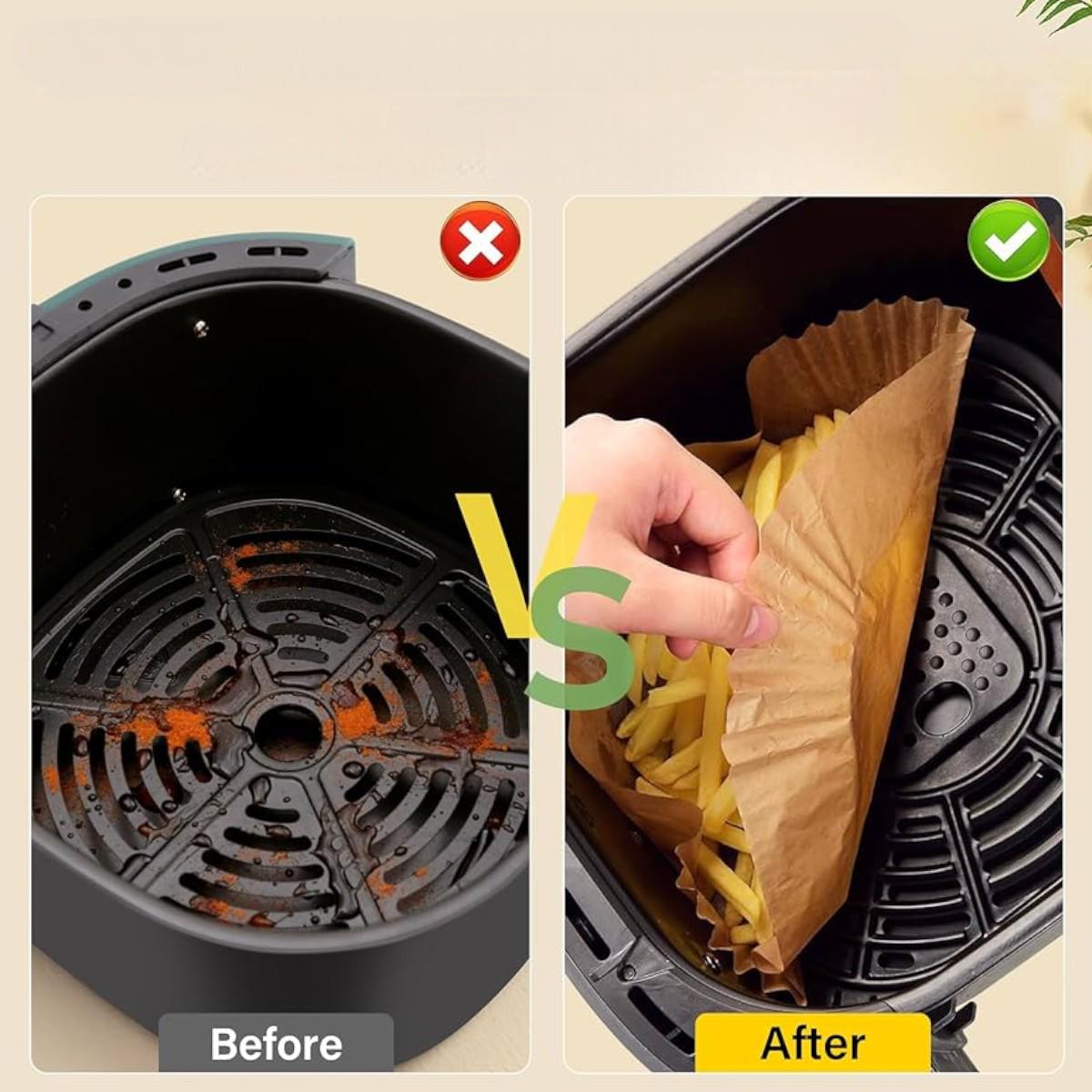 Форма пергаментна для аерогрилю мультипечі Kraft Квадрат Розпилювач для олії 50 шт. 16х4,5 см - фото 8