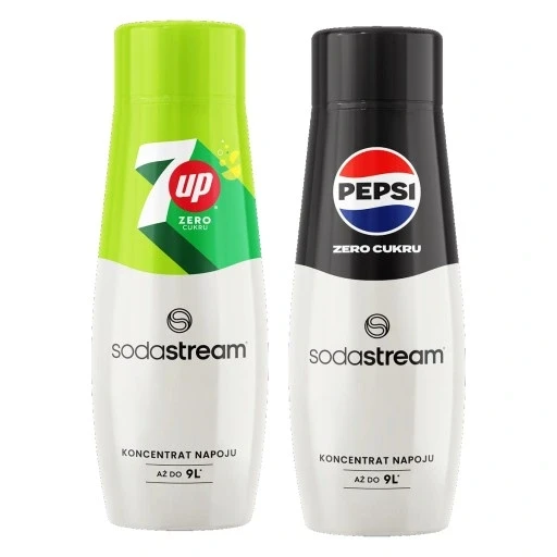 Сироп для содомейкера SodaStream 7up Free 440 мл зелений і Pepsi Max 440 мл 2 шт.