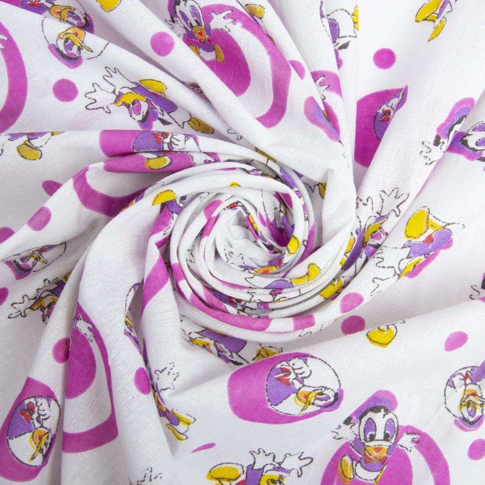 Ткань ситец детский Макдональд Розовый (23738)