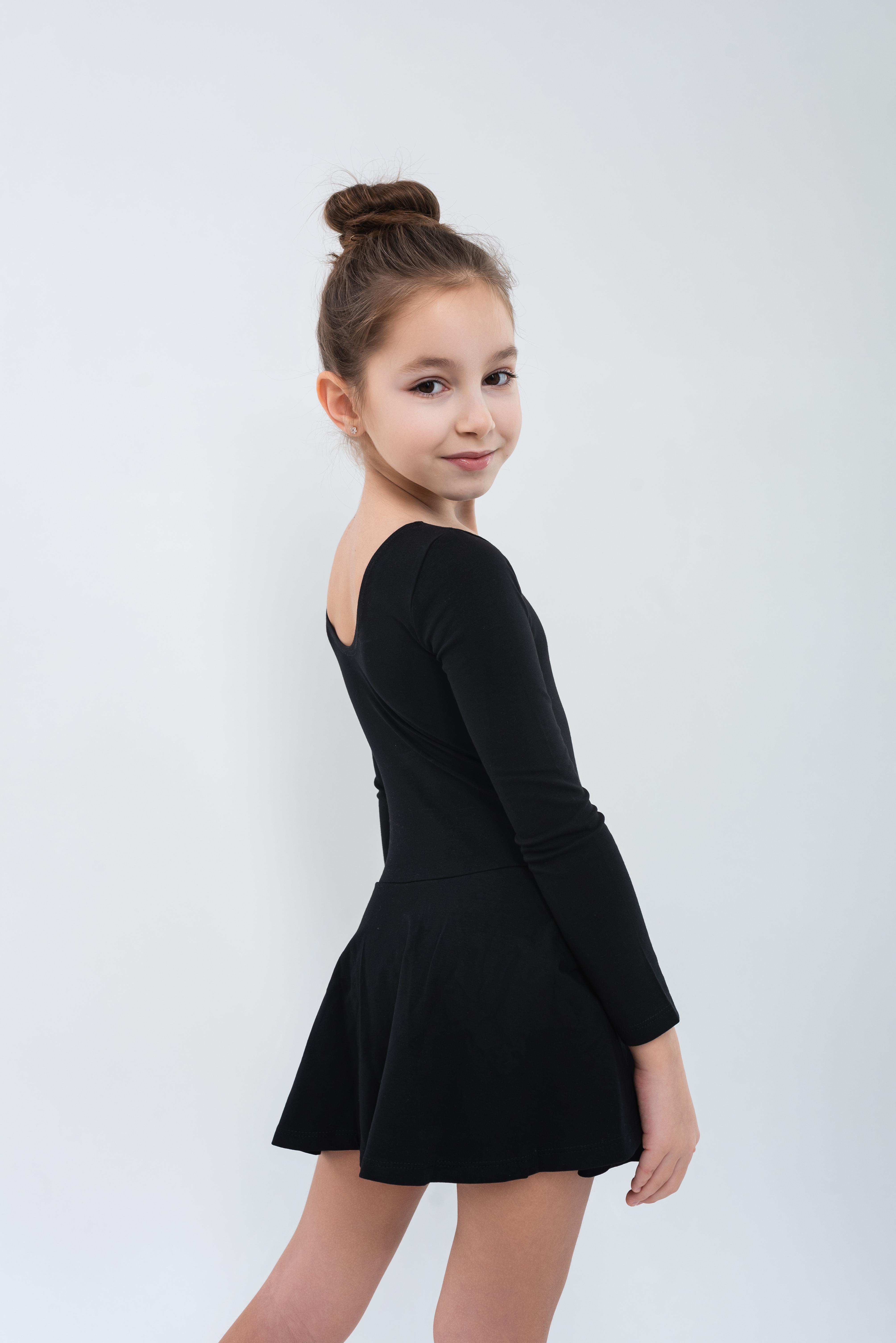 Купальник зі спідницею та довгим рукавом для танців Sono 122 розмір Чорний (1145817) - фото 7 Купальник зі спідницею та довгим рукавом для танців Sono 122 розмір Чорний (1145817) - фото 7