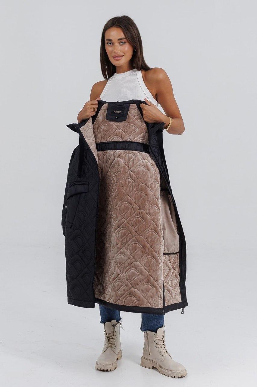 Куртка-пальто на флісі з рукавами-реглан р. 54 Чорний (786b/54) - фото 2 Куртка-пальто на флісі з рукавами-реглан р. 54 Чорний (786b/54) - фото 2