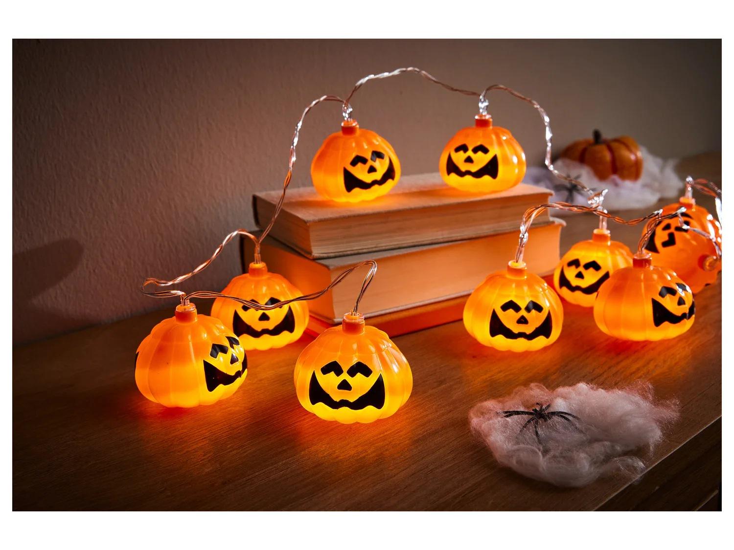 Гирлянда LED Livarno Home Тыквы Halloween 10 шт. Ø 6 см на батарейках с таймером (P1-00255)