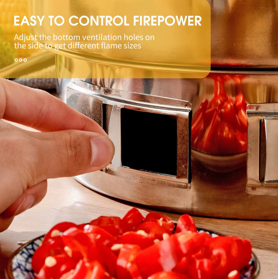 Гриль-барбекю вугільний GR33 настільний круглий нержавіюча сталь (25624217) - фото 7