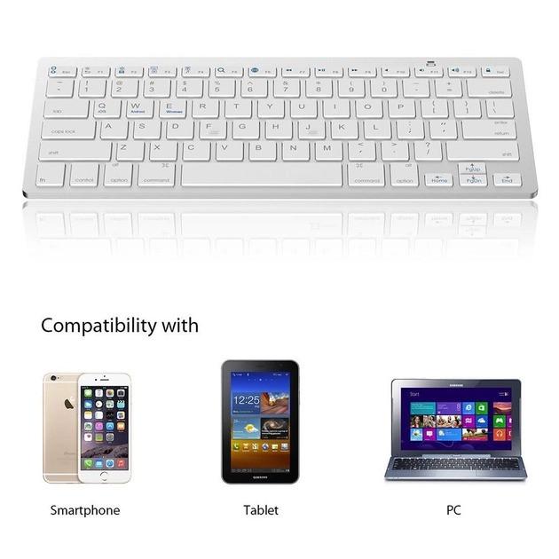 Клавіатура Keyboard X5 ART-3710 Bluetooth тонка Білий (2134436621) - фото 5