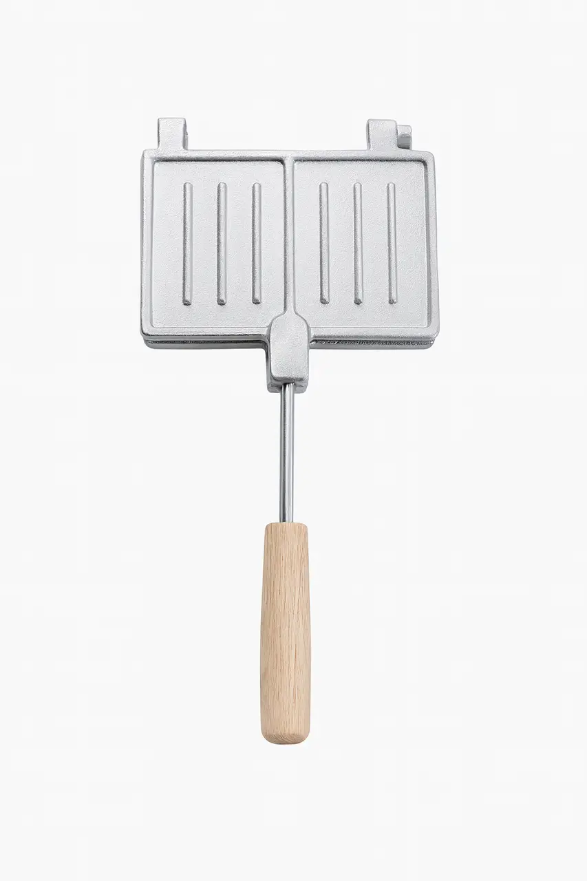 Форма для випічки бельгійських вафель з дерев'яними ручками 15,5x10,5 см (30465631) - фото 3 Форма для випічки бельгійських вафель з дерев'яними ручками 15,5x10,5 см (30465631) - фото 3