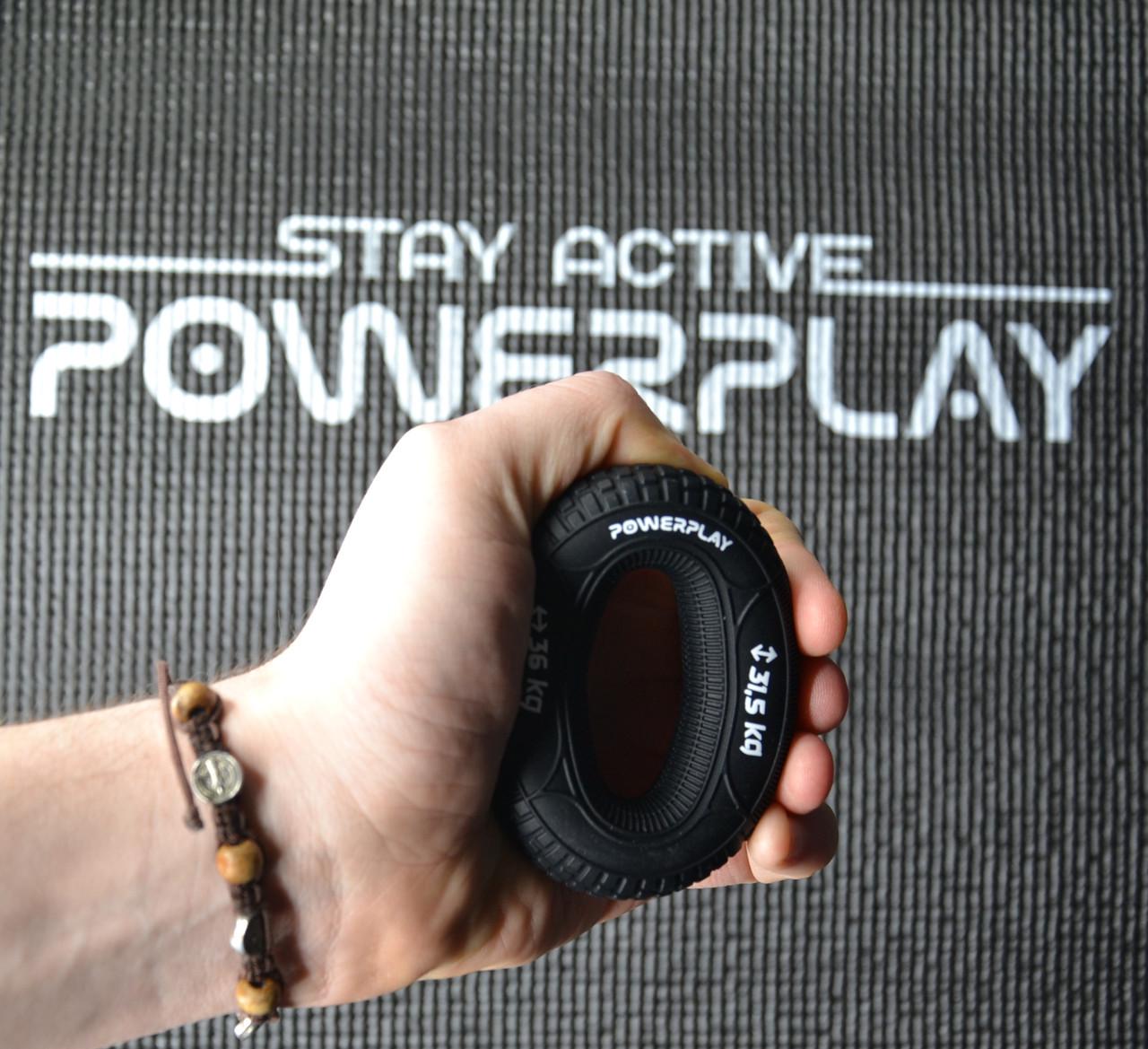 Еспандер кистьовий силіконовий PowerPlay PP-4330 Hand Grip Loops Hard 31,5-36 кг Чорний (A-012895) - фото 7