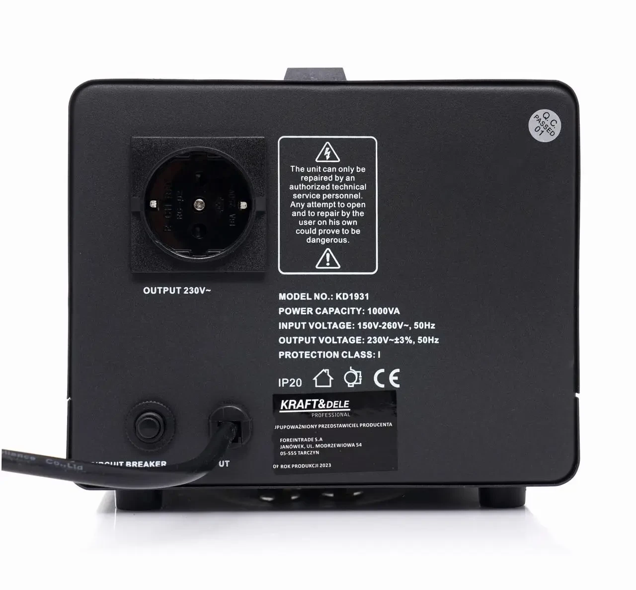 Стабілізатор напруги Kraft&Dele KD1931 AVR 1000ВА 230В (1260) - фото 9