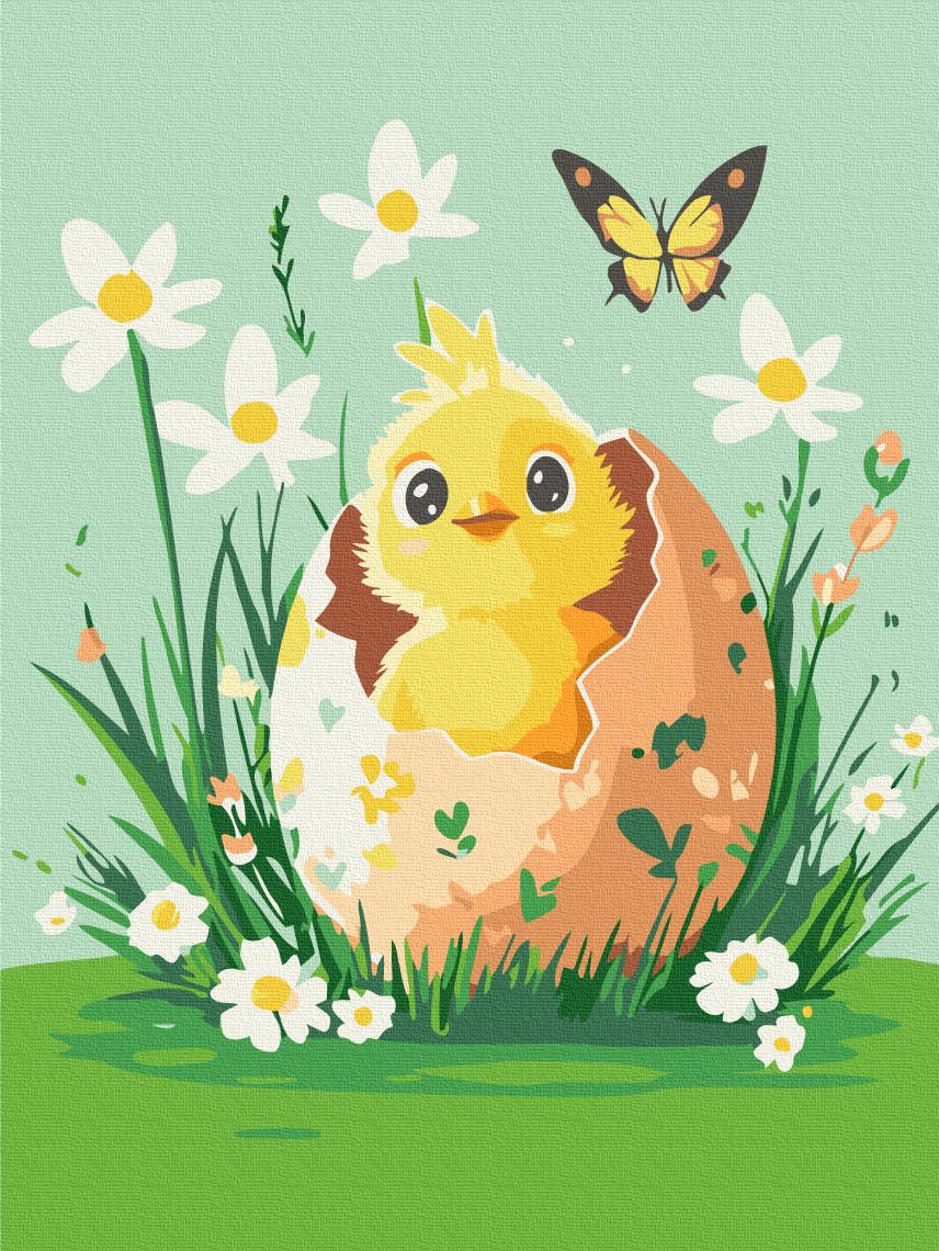 Картина по номерам Brushme Цыпленок 30x40 см (KBS0176)