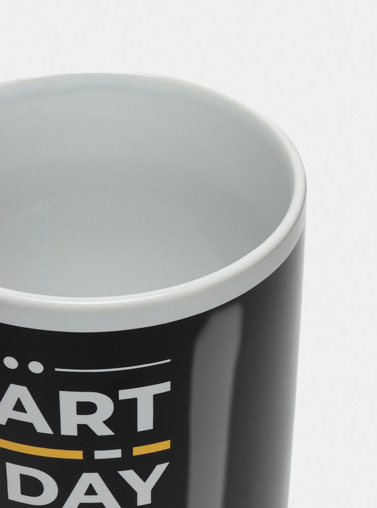 Чашка для чая керамическая с надписью "Start today with a smile" 1000 мл (27-PC1-2712) - фото 5