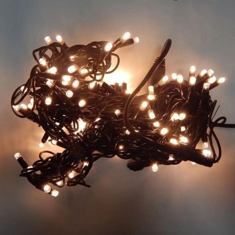 Гирлянда уличная Нить LED 160 черный провод Белый (1-40,1-90)