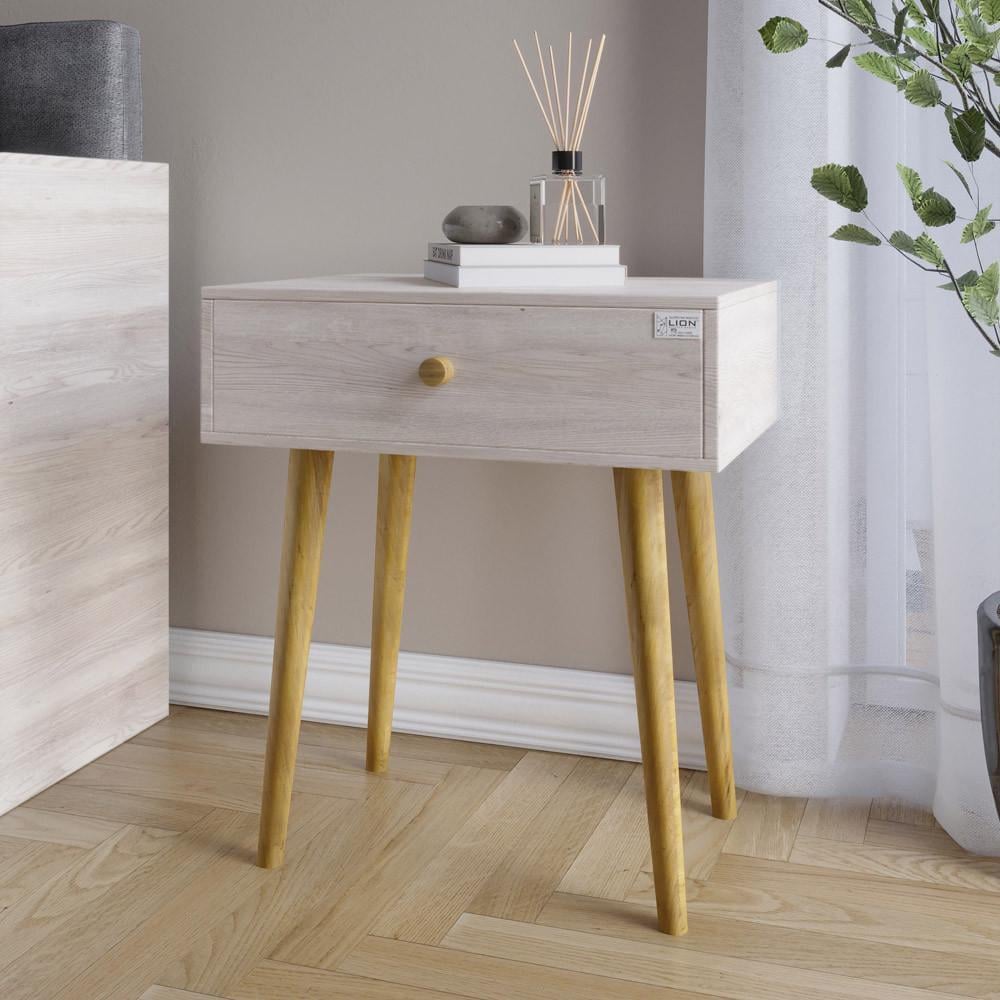 Тумба прикроватная Lion Хьюге-4 Самоа дымчатый (Lion-041026)