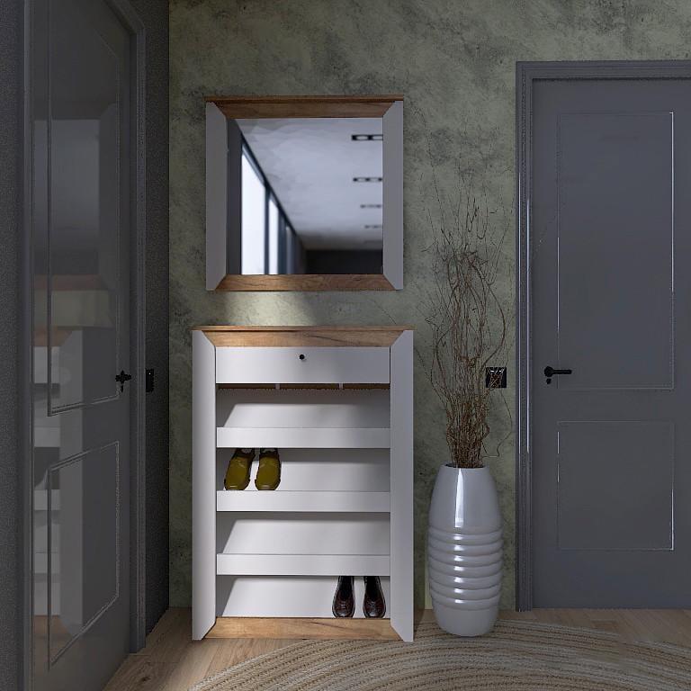 Прихожая Эверест Нордик-3 Дуб крафт золотой/Белый (181406)