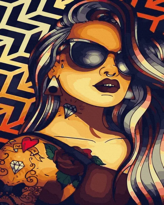 Картина по номерам Brushme Жаркая брюнетка 40x50 см (BRM43726)