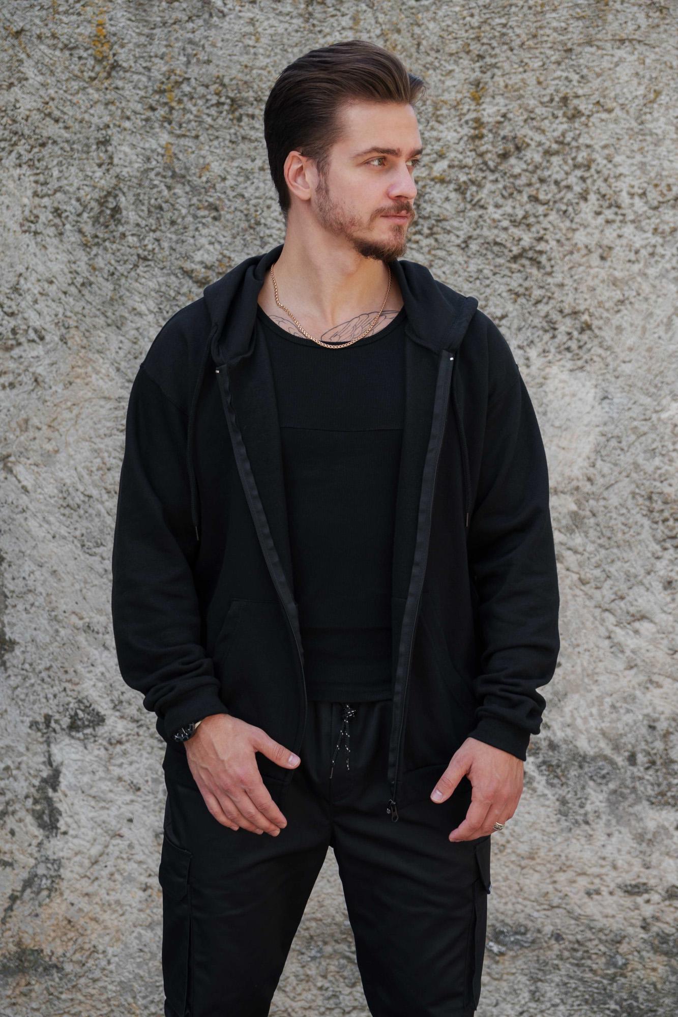 Худи на флисе утепленное Without Kane S/M Black (S/M8055471) - фото 2