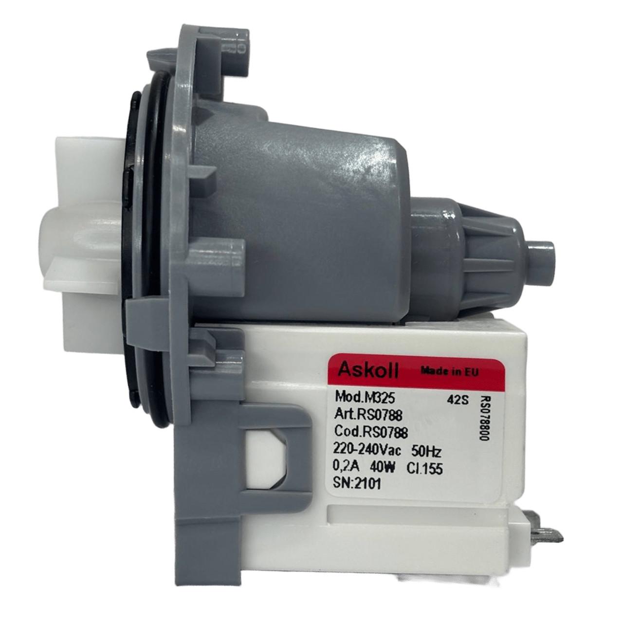 Помпа насос до пральної машини Askoll 40W M231/M325 RS0789 мідна обмотка - фото 3 Помпа насос до пральної машини Askoll 40W M231/M325 RS0789 мідна обмотка - фото 3