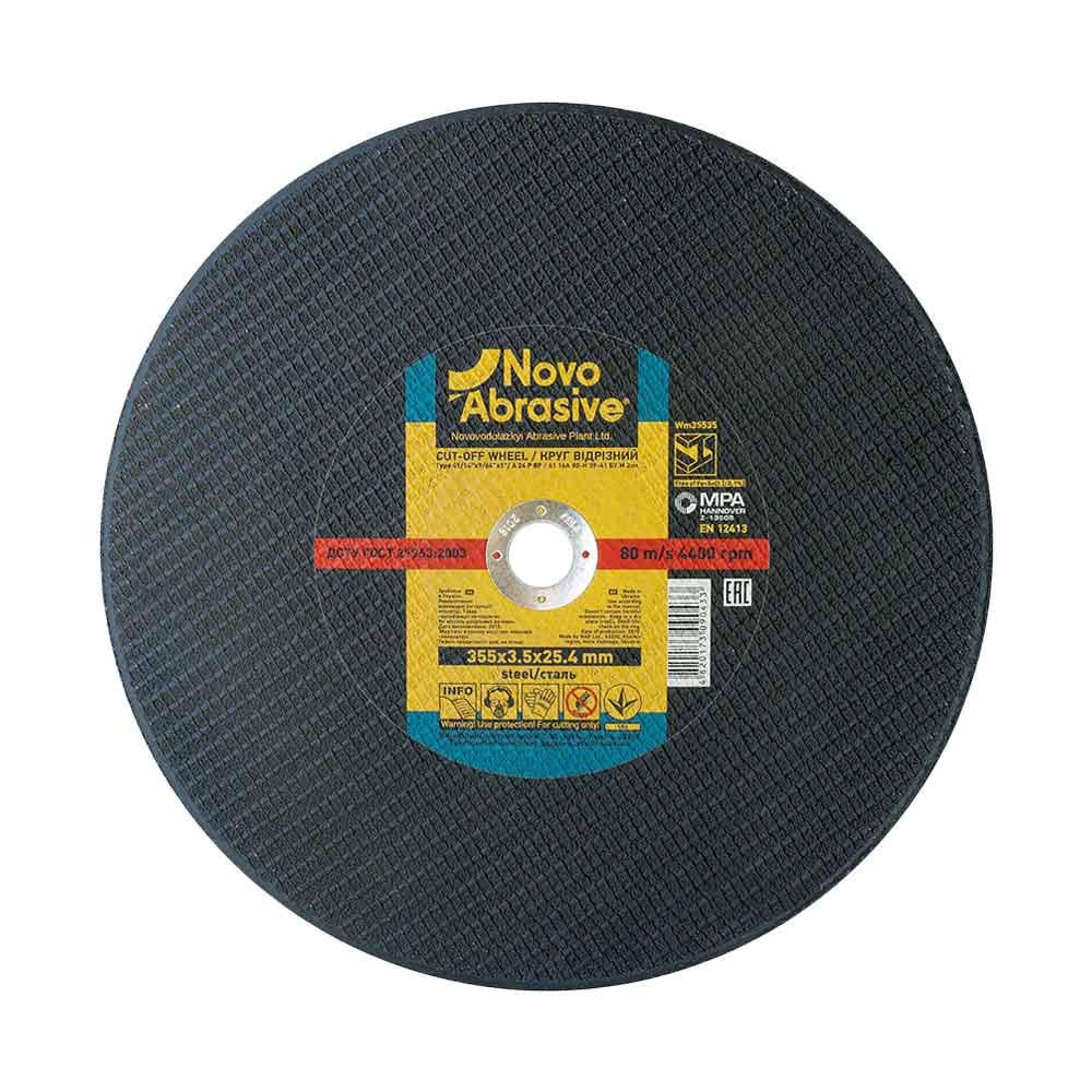 Відрізний диск NovoAbrasive WM35535 по металу 355х3,5х25,4 мм (21554)