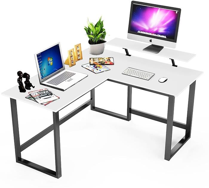 Комп'ютерний стіл кутовий в стилі Лофт StepLoft з полицею каркас металевий (Comp-table-185) - фото 1 Комп'ютерний стіл кутовий в стилі Лофт StepLoft з полицею каркас металевий (Comp-table-185) - фото 1