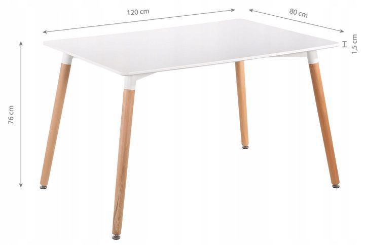 Стіл кухонний Homart DT-002 120х80 см Білий (9376) - фото 8 Стіл кухонний Homart DT-002 120х80 см Білий (9376) - фото 8